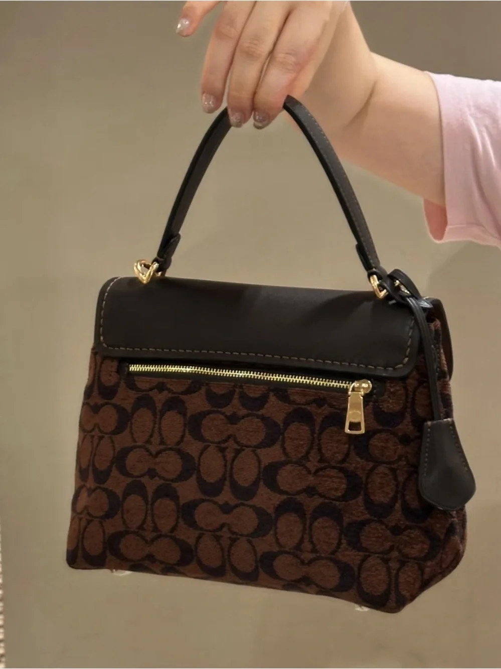 NWT Coach Emory Top Handle Bag In Signature Chenille